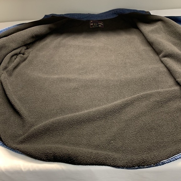 Roughshod Lined Trucker Denim Jean Shacket Jacket Size 46 Medium Blue Wash - Picture 4 of 12